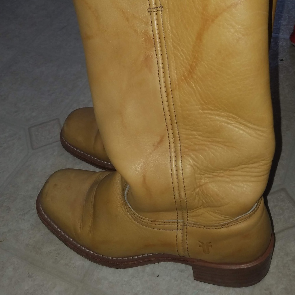 Frye Campus Boots Banana Yellow Vintage Classic 9